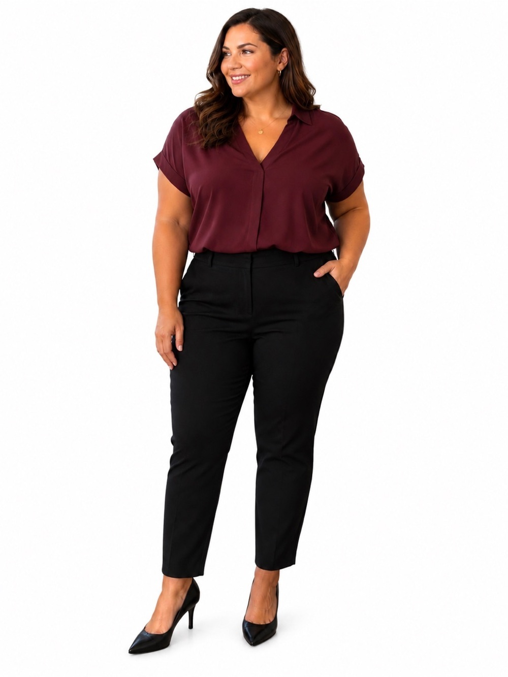 NWT Ralph Lauren Black Cropped High-Rise Ankle Pants